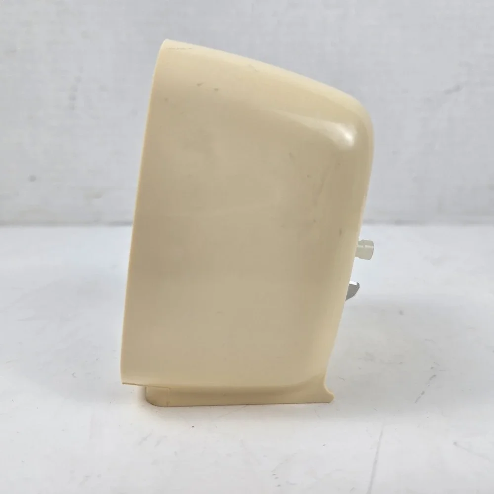 Vtg Westclox Beige Alarm Clock Wind Up Luminous Hands MCM Retro Decor SEE VIDEO